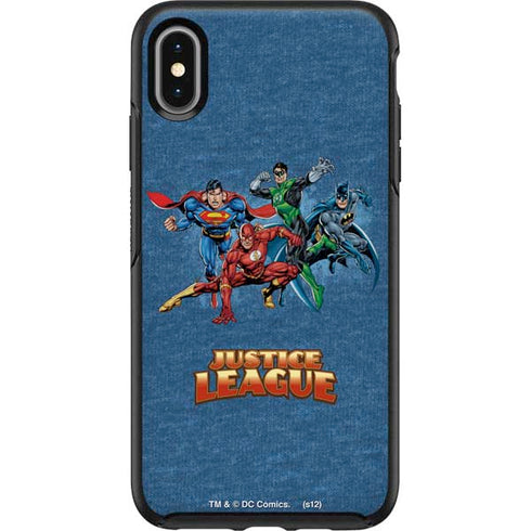 Justice League Action Pose Charcaters Otterbox Symmetry iPhone Skin
