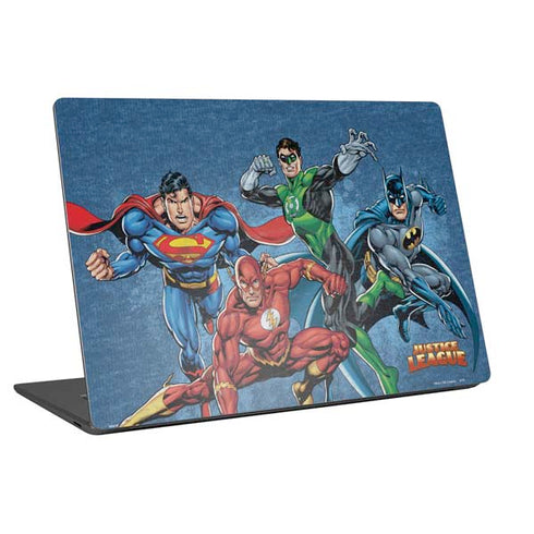 Justice League Action Pose Charcaters Universal Laptop 12in (9.8 x 6.8in) Skin