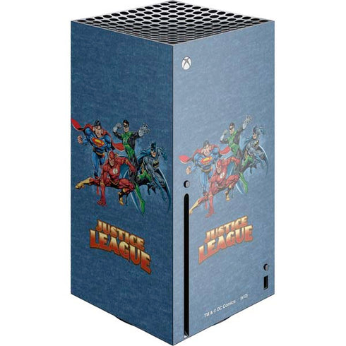 Justice League Action Pose Charcaters Xbox Series X Console Skin