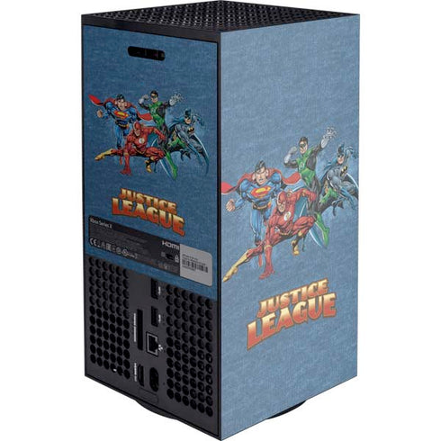 Justice League Action Pose Charcaters Xbox Series X Console Skin