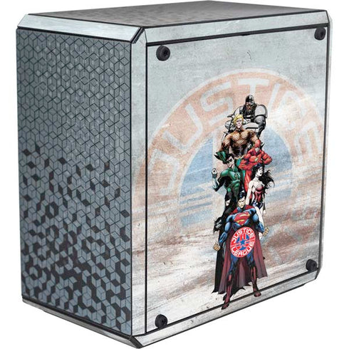 Justice League Heroes Stance 2 Cooler Master MasterBox Q300L Mini Tower Skin