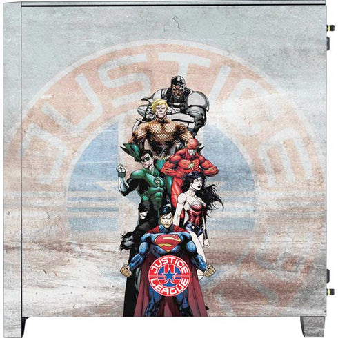Justice League Heroes Stance 2 Corsair 4000D Tempered Glass Mid-Tower ATX Case Skin