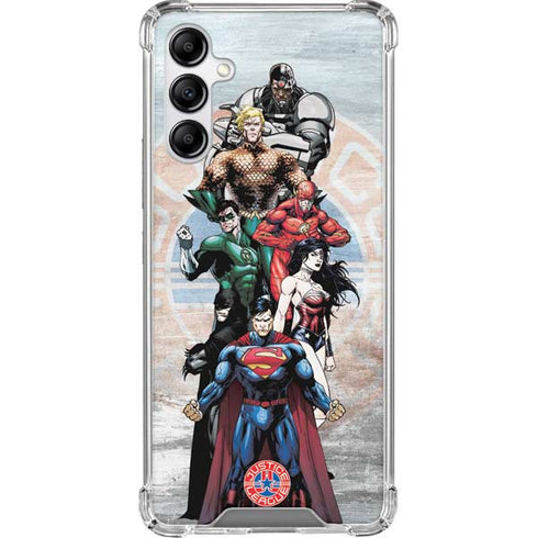 Justice League Heroes Stance 2 Galaxy A14 5G Clear Case