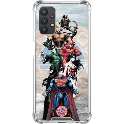 Justice League Heroes Stance 2 Galaxy A32 5G Clear Case