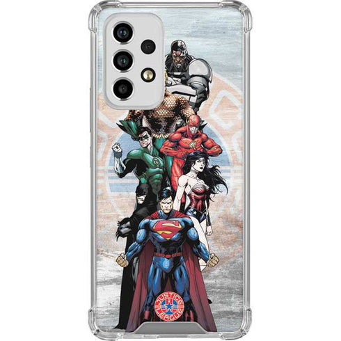 Justice League Heroes Stance 2 Galaxy A53 5G Clear Case