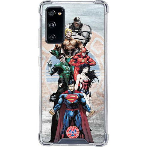 Justice League Heroes Stance 2 Galaxy S20 FE Clear Case