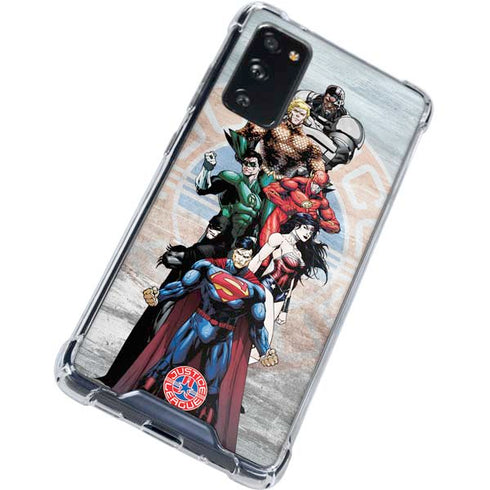 Justice League Heroes Stance 2 Galaxy S20 FE Clear Case