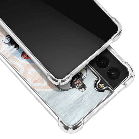 Justice League Heroes Stance 2 Galaxy S21 FE Clear Case