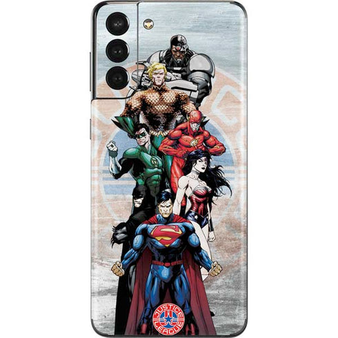 Justice League Heroes Stance 2 Galaxy S21 Plus 5G Skin