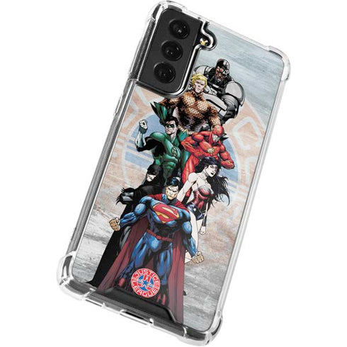 Justice League Heroes Stance 2 Galaxy S22 Plus Clear Case
