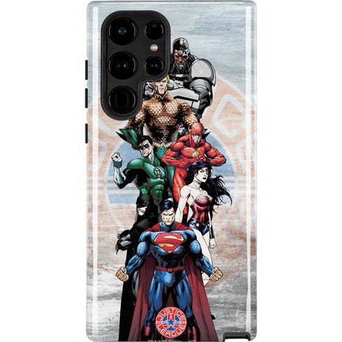 Justice League Heroes Stance 2 Galaxy S22 Ultra Pro Case