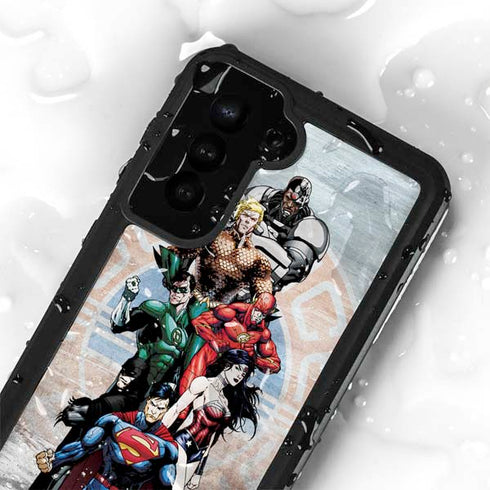 Justice League Heroes Stance 2 Galaxy S23 Plus Waterproof Case