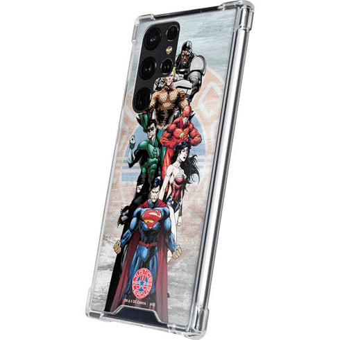 Justice League Heroes Stance 2 Galaxy S24 Ultra Clear Case