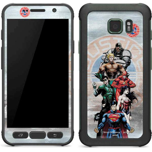 Justice League Heroes Stance 2 Galaxy S7 Active Skin