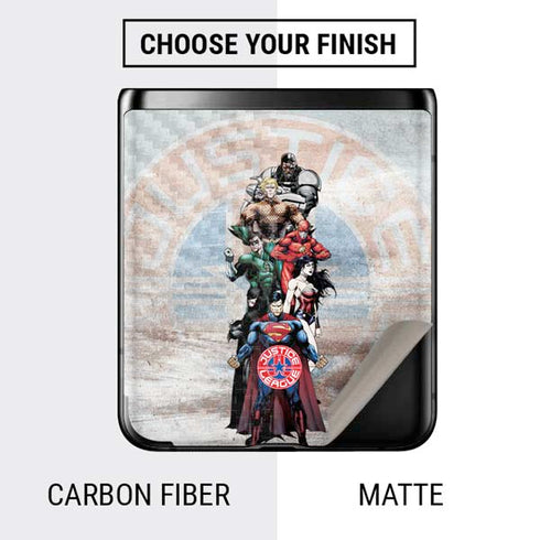 Justice League Heroes Stance 2 Galaxy Z Flip Skin