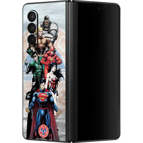 Justice League Heroes Stance 2 Galaxy Z Fold3 5G Skin