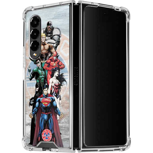 Justice League Heroes Stance 2 Galaxy Z Fold4 5G Clear Case