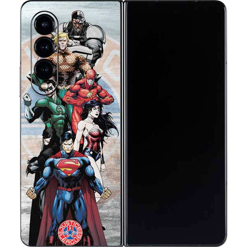 Justice League Heroes Stance 2 Galaxy Z Fold4 5G Skin