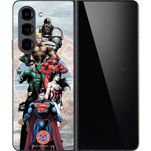 Justice League Heroes Stance 2 Galaxy Z Fold5 5G Skin