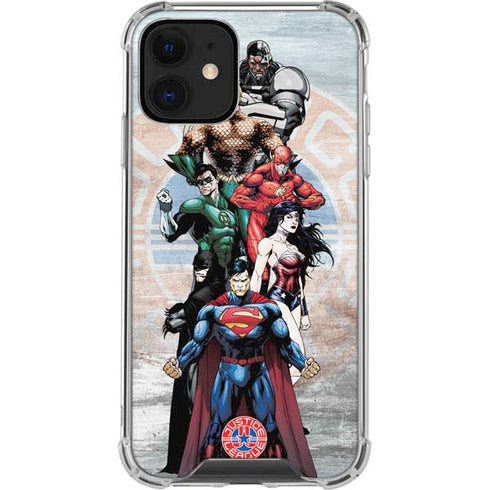 Justice League Heroes Stance 2 iPhone 12 Clear Case