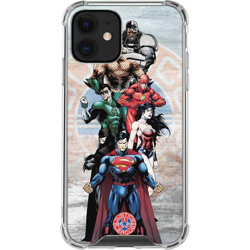 Justice League Heroes Stance 2 iPhone 12 Mini Clear Case