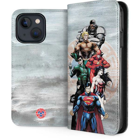Justice League Heroes Stance 2 iPhone 13 Folio Case
