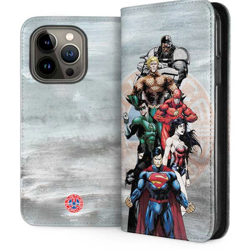 Justice League Heroes Stance 2 iPhone 13 Pro Folio Case