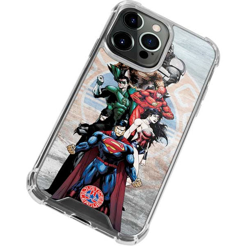 Justice League Heroes Stance 2 iPhone 14 Pro Clear Case
