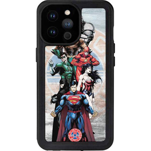 Justice League Heroes Stance 2 iPhone 14 Pro Max Waterproof Case