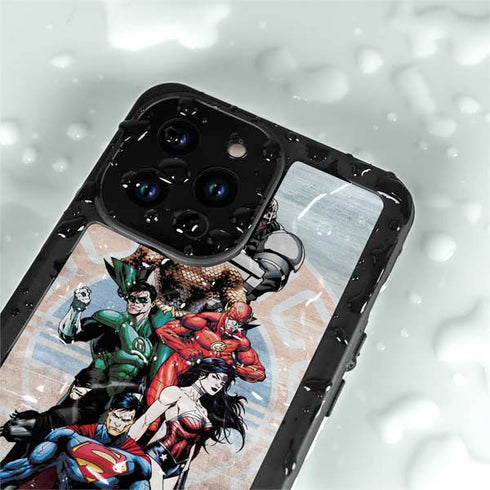 Justice League Heroes Stance 2 iPhone 14 Pro Max Waterproof Case