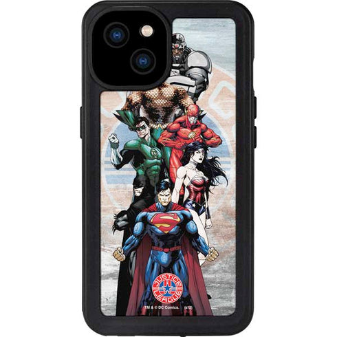 Justice League Heroes Stance 2 iPhone 15 Plus Waterproof Case