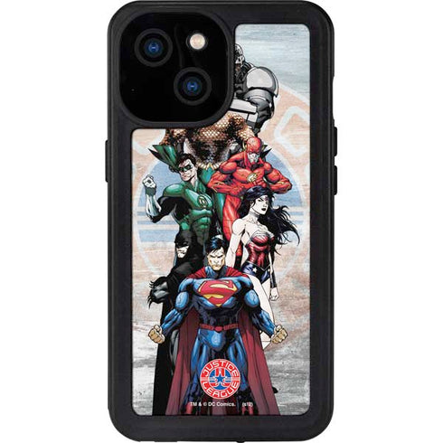 Justice League Heroes Stance 2 iPhone 15 Waterproof Case