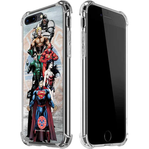 Justice League Heroes Stance 2 iPhone 7/8 Plus Clear Case