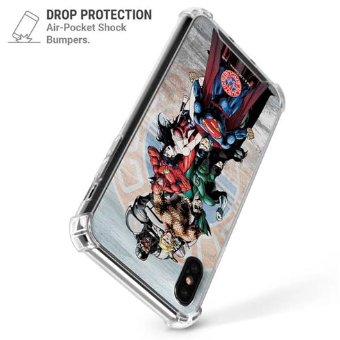 Justice League Heroes Stance 2 iPhone XS Max Clear Case