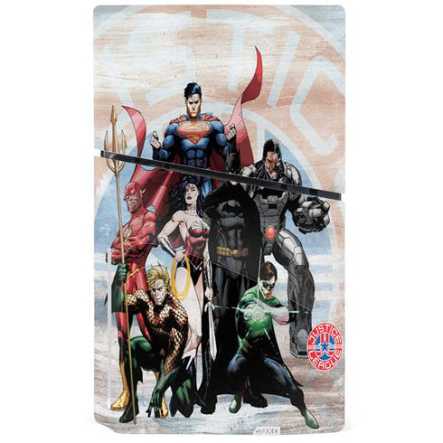 Justice League Heroes Stance 2 PS5 Slim Disk Bundle Skin