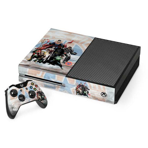Justice League Heroes Stance 2 Xbox One Console and Controller Bundle Skin