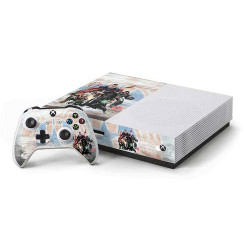 Justice League Heroes Stance 2 Xbox One S Console and Controller Bundle Skin