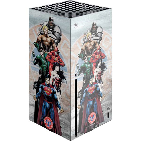 Justice League Heroes Stance 2 Xbox Series X Console Skin