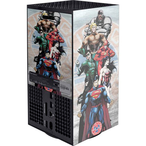 Justice League Heroes Stance 2 Xbox Series X Console Skin