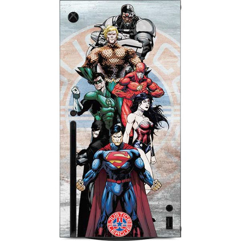 Justice League Heroes Stance 2 Xbox Series X Console Skin