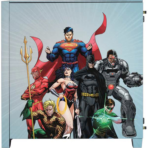 Justice League Heroes Stance 1 Corsair 4000D Tempered Glass Mid-Tower ATX Case Skin
