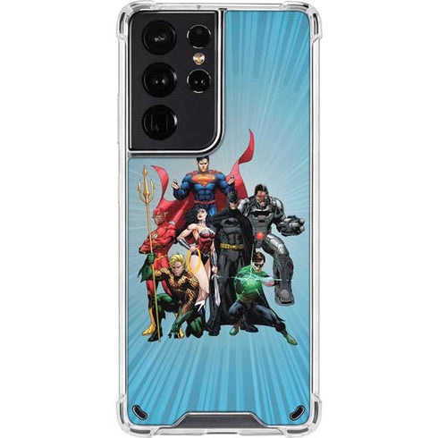 Justice League Heroes Stance 1 Galaxy S21 Ultra 5G Clear Case