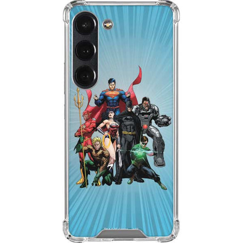 Justice League Heroes Stance 1 Galaxy S23 Clear Case