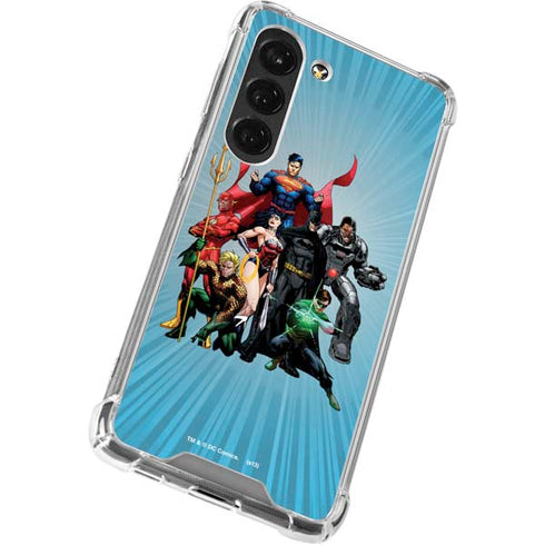 Justice League Heroes Stance 1 Galaxy S23 Clear Case