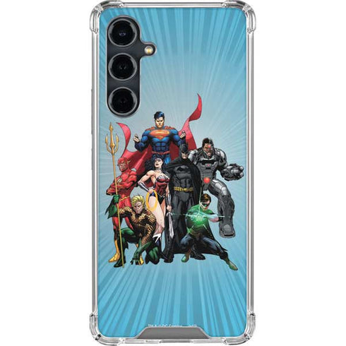 Justice League Heroes Stance 1 Galaxy S23 FE Clear Case