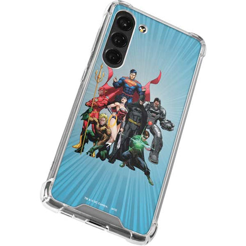 Justice League Heroes Stance 1 Galaxy S23 Plus Clear Case