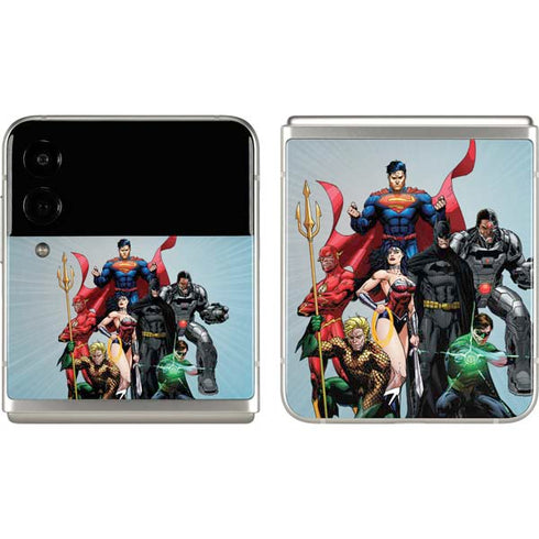 Justice League Heroes Stance 1 Galaxy Z Flip3 5G Skin
