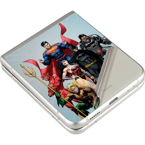 Justice League Heroes Stance 1 Galaxy Z Flip3 5G Skin