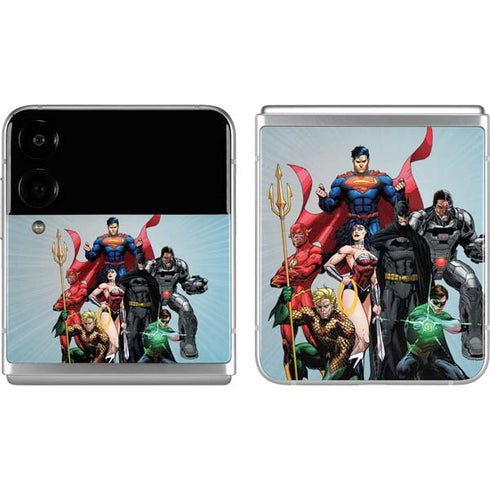 Justice League Heroes Stance 1 Galaxy Z Flip4 5G Skin