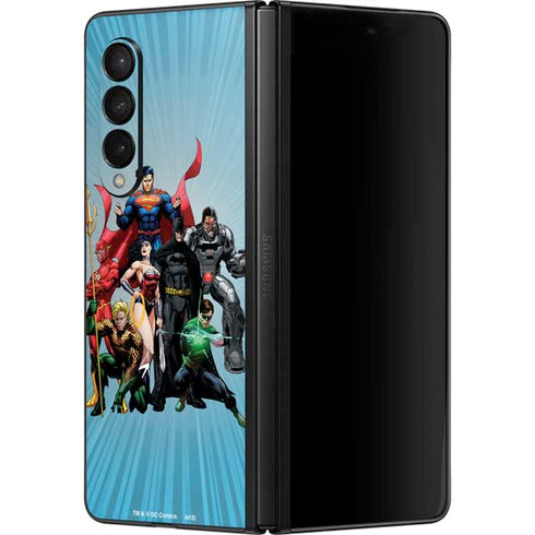 Justice League Heroes Stance 1 Galaxy Z Fold3 5G Skin